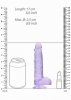 6 / 15 cm Realistic Dildo With Balls - Purple